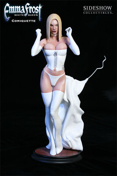 Emma Frost the White Queen Comiquette Statue by Adam Hughes and Sideshow Collectibles and Marvel