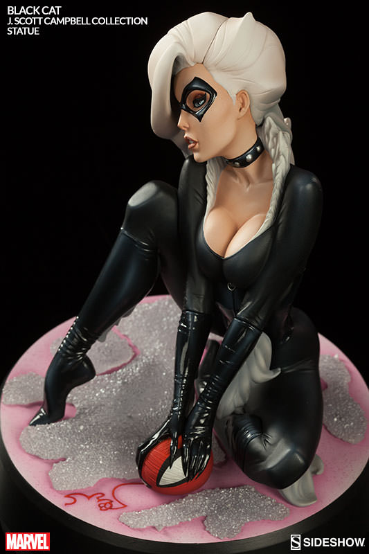 Black Cat Comiquette J. Scott Campbell Statue from Sideshow Collectibles and Marvel