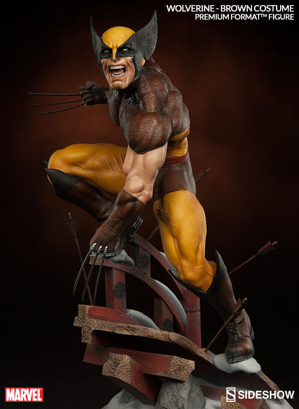 Wolverine Premium Format Figure Brown Costume from Marvel and Sideshow Collectibles