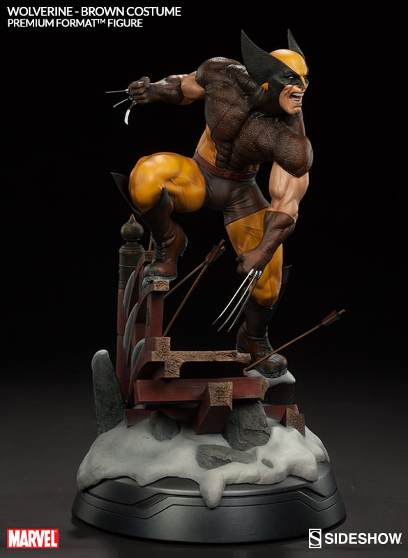 Wolverine Premium Format Figure Brown Costume from Marvel and Sideshow Collectibles