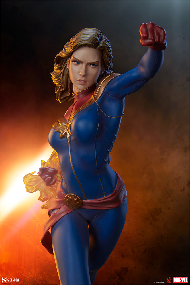Captain Marvel statue from Sideshow Collectibles and Marvel
