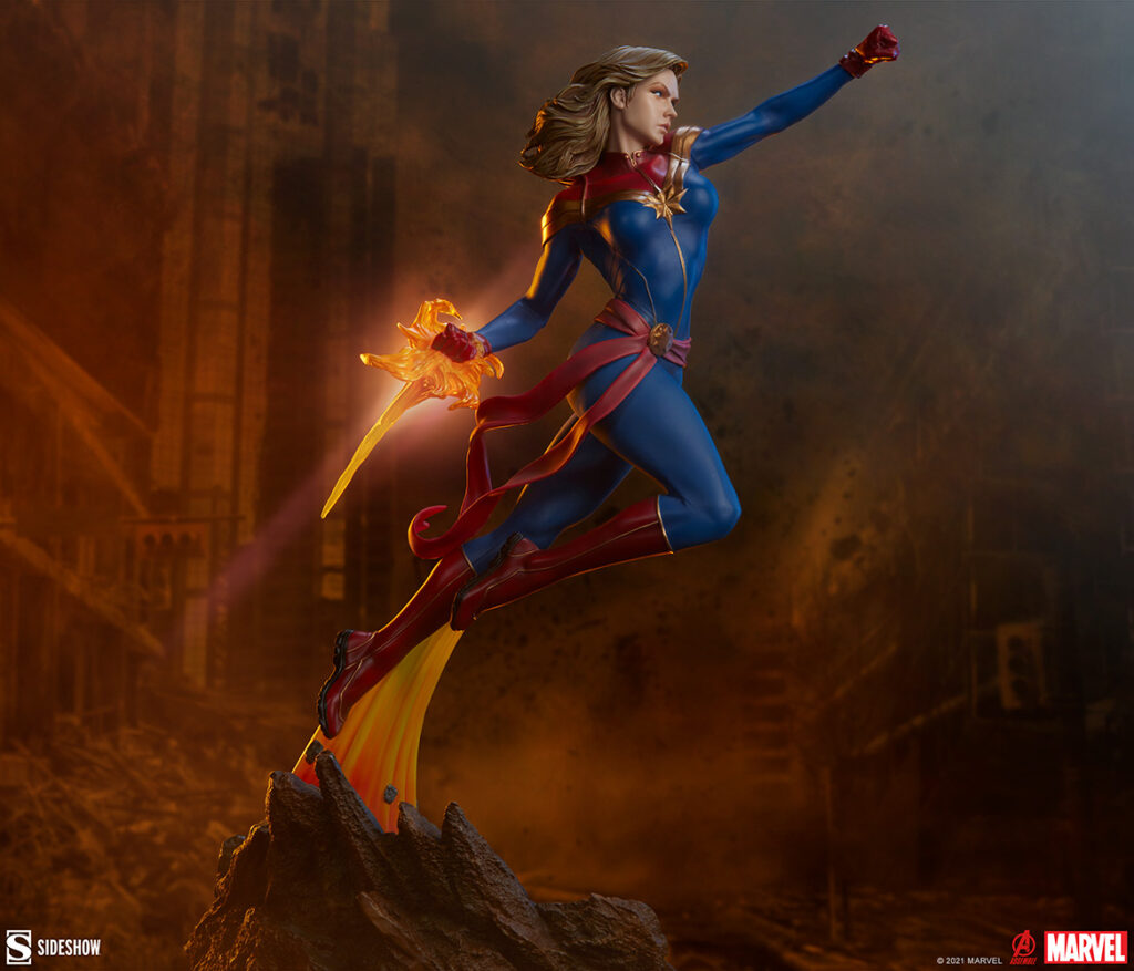 Captain Marvel statue from Sideshow Collectibles and Marvel