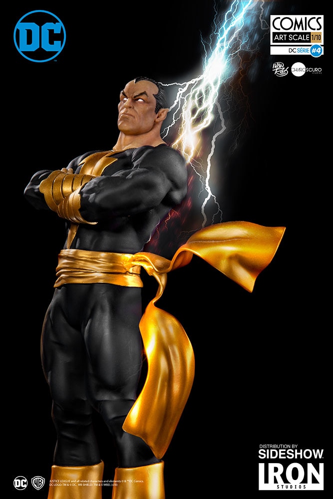 Black Adam statue designed by Ivan Reis from Iron Studios and DC Comics