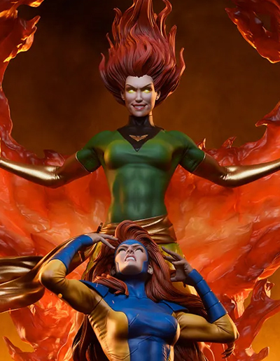 The Phoenix and Jean Grey X-Men Maquette from Sideshow Collectibles and Marvel