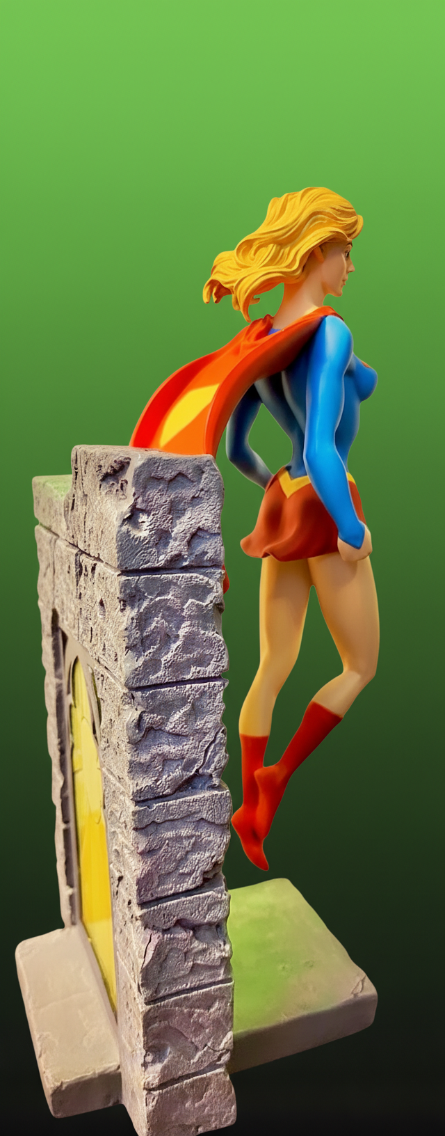 Supergirl Cold Cast Porcelain Statue designed by Gary Frank from DC Direct, 2000