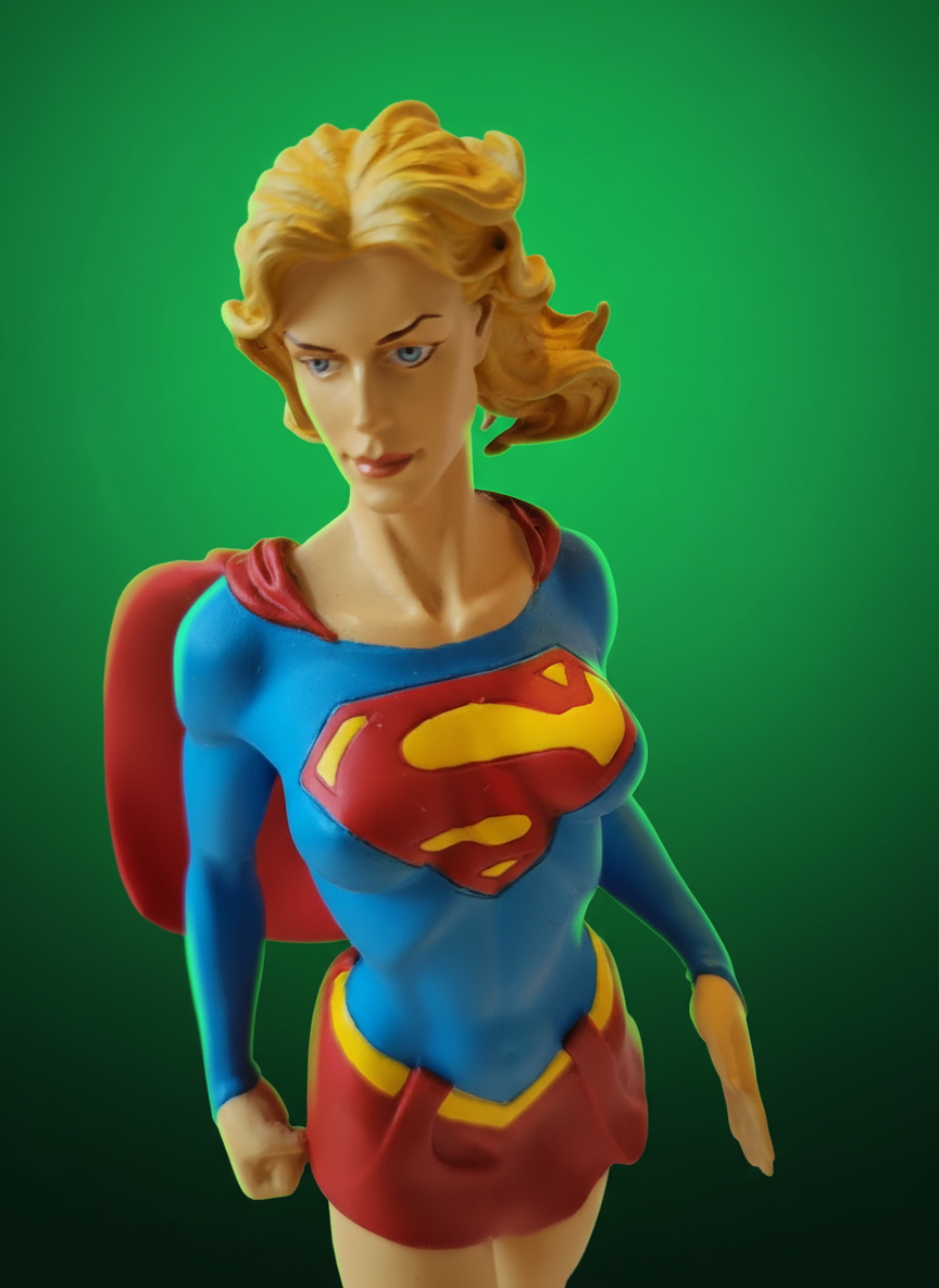 Supergirl Cold Cast Porcelain Statue designed by Gary Frank from DC Direct, 2000