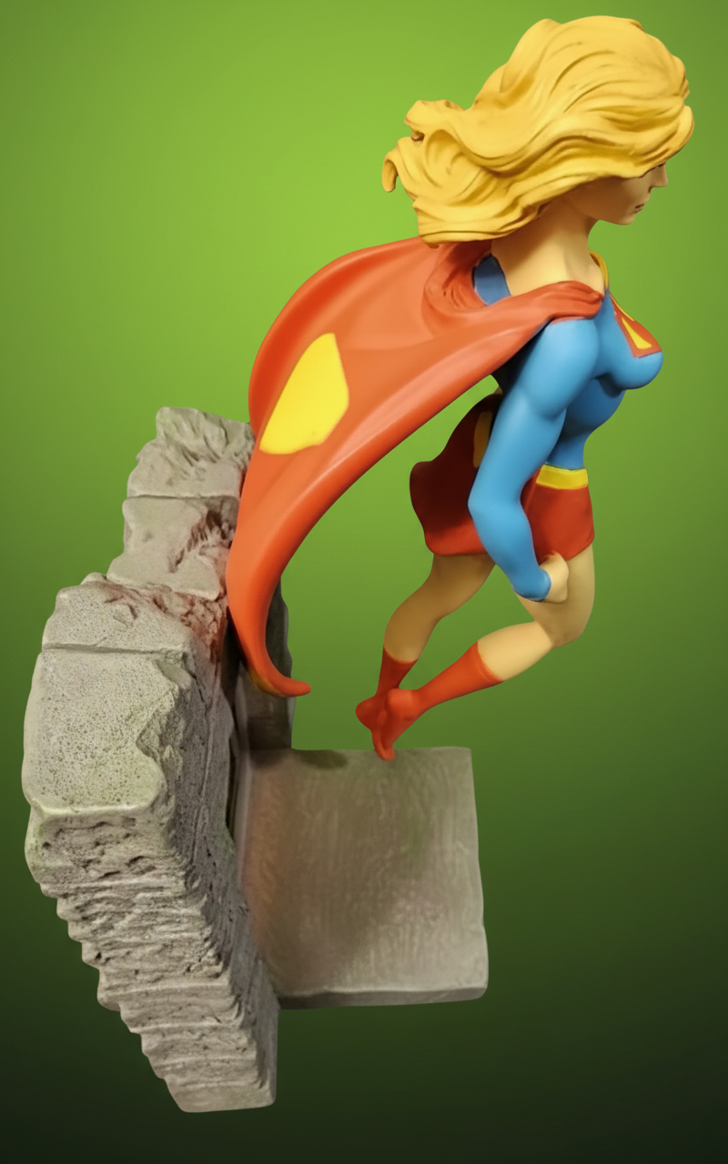 Supergirl Cold Cast Porcelain Statue designed by Gary Frank from DC Direct, 2000