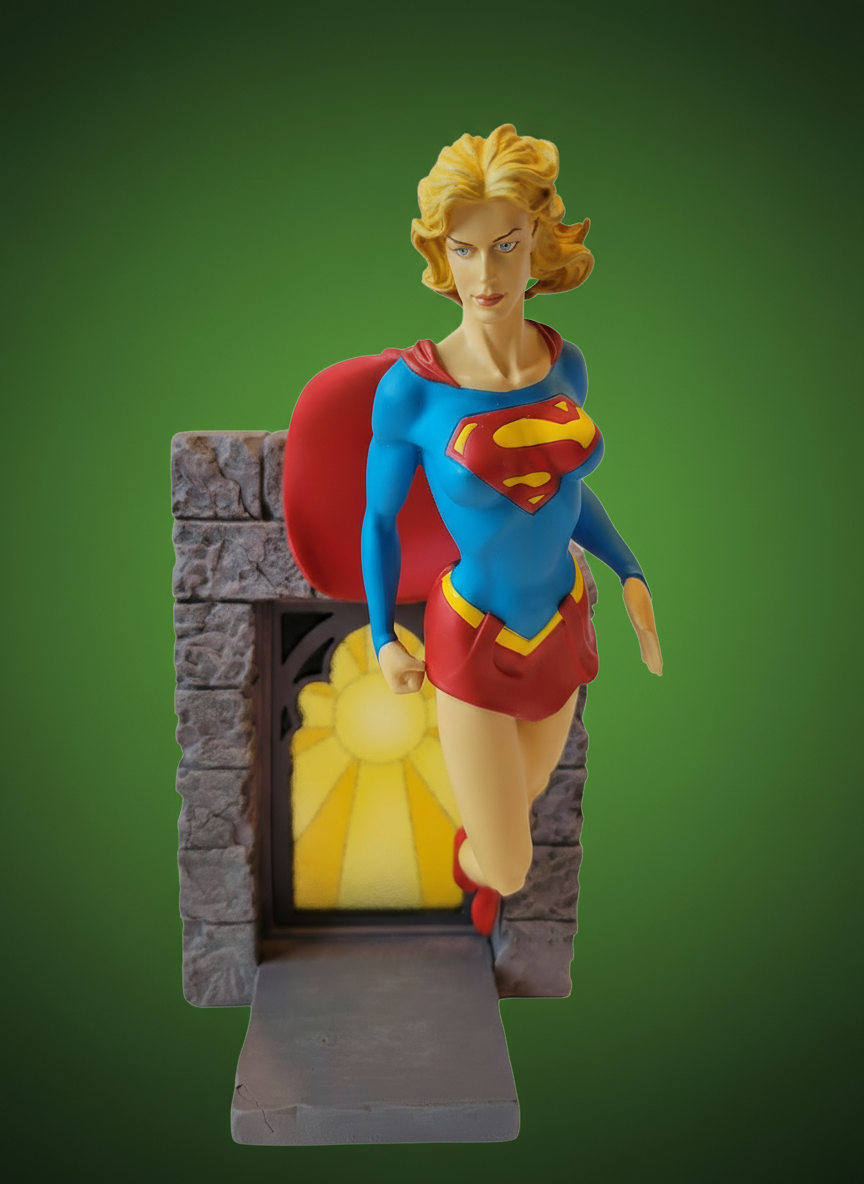Supergirl Cold Cast Porcelain Statue designed by Gary Frank from DC Direct, 2000
