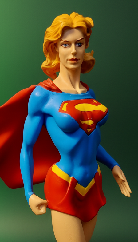 Supergirl Cold Cast Porcelain Statue designed by Gary Frank from DC Direct, 2000