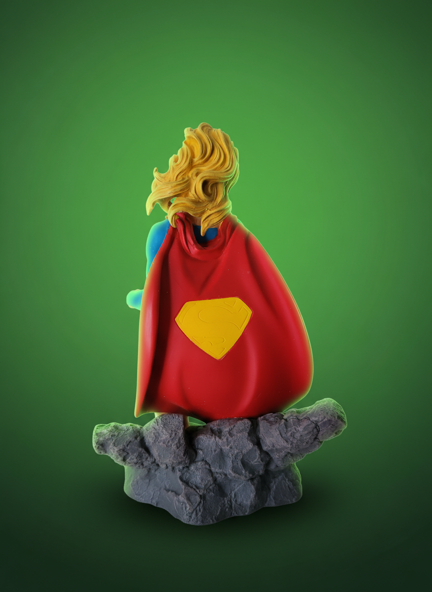 Supergirl Cold Cast Porcelain Statue designed by Gary Frank from DC Direct, 2000