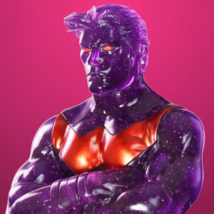 Wonder Man Ionic Energy Purple Variant Mini-Bust from Bowen Designs, 2010